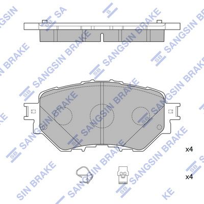 Колодки передние MAZDA 3 (BM) 2014- SP4123 SANGSIN