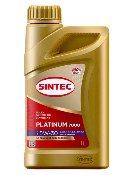 600152 SINTEC PLATINUM 7000 SAE 5W-30 API SP ILSAC GF-6A 1л масло моторное синтетическое