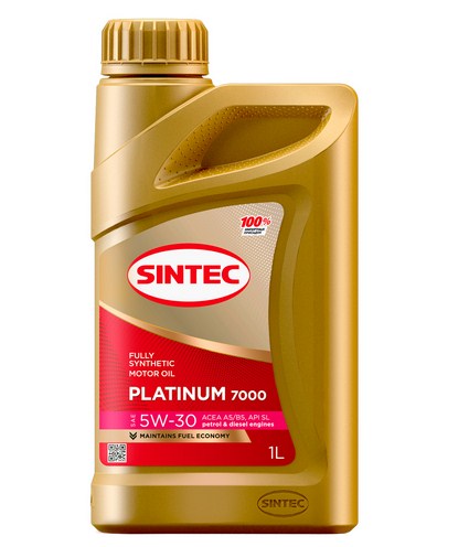 600157 SINTEC PLATINUM 7000 SAE 5W-30 API SL ACEA A5/B5 1л масло моторное синтетическое