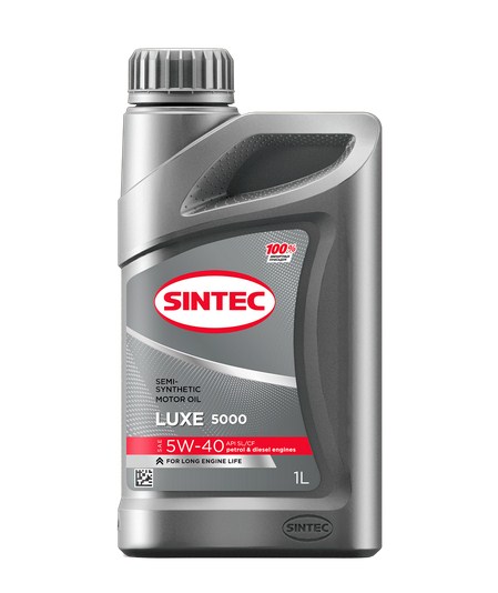 600236 SINTEC LUXE 5000 SAE 5W-40 API SL/CF 1л масло моторное полусинтетическое