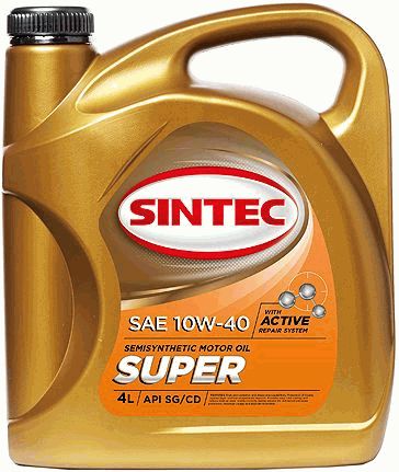 801894 SINTEC Super SAE 10W-40 API SG/CD 4л масло моторное полусинтетическое