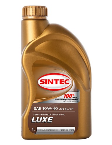 801942 SINTEC LUXE 5000 SAE 10W-40 API SL/CF 1л масло моторное полусинтетическое
