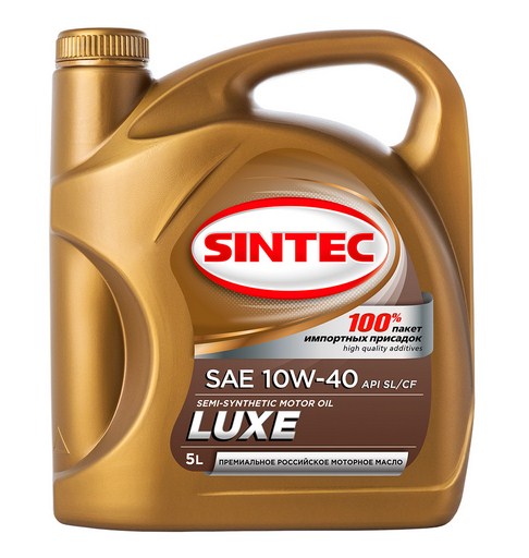 801944 SINTEC LUXE 5000 SAE 10W-40 API SL/CF 5л масло моторное полусинтетическое