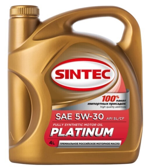 SINTEC 801973 PLATINUM синтетика 5W30 ILSAC GF-5, API SN 4л