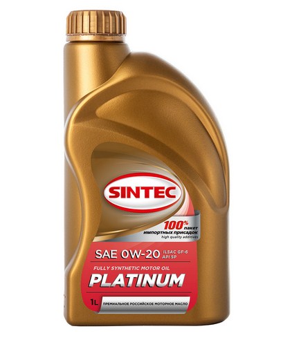 801985 SINTEC PLATINUM SAE 0W-20 ILSAC GF-6 API SP 1л масло моторное синтетическое