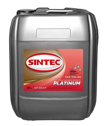 801991 SINTEC PLATINUM 7000 SAE 5W-40 API SN/CF ACEA A3/B4 20л масло моторное синтетическое