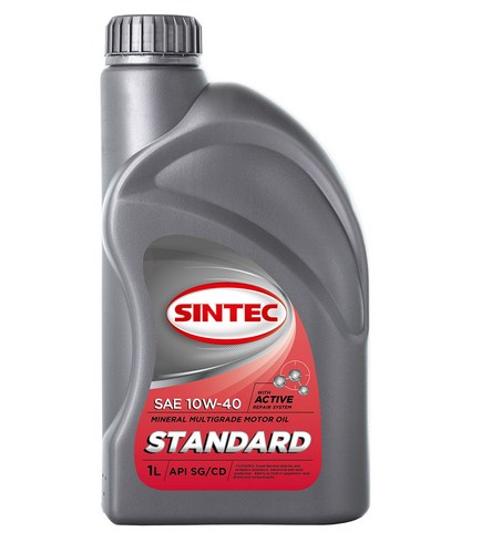 900309 SINTEC STANDARD SAE 10W-40 API SG/CD 1л масло моторное минеральное