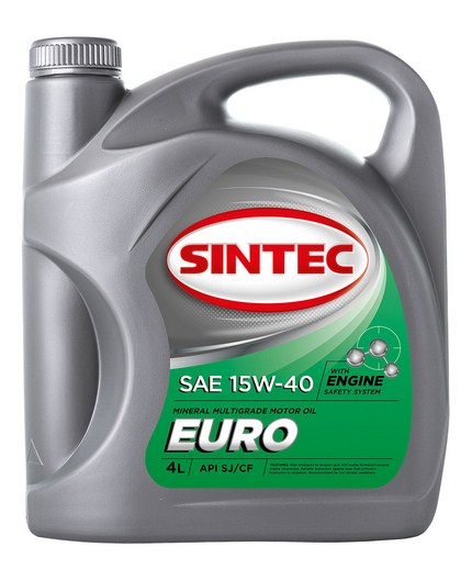 900324 SINTEC EURO SAE 15W-40 API SJ/CF 4л масло моторное минеральное