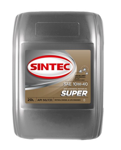 999894 SINTEC Super 3000 SAE 10W-40 API SG/CD 20л масло моторное полусинтетическое