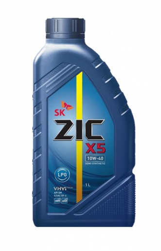 Масло моторное ZIC X5 LPG 10W-40 SP, полусинтетическое, 1л, 132666