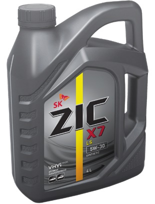 Масло моторное ZIC X7 LS 5W-30 SN/C3, синтетическое, 4л, 162619