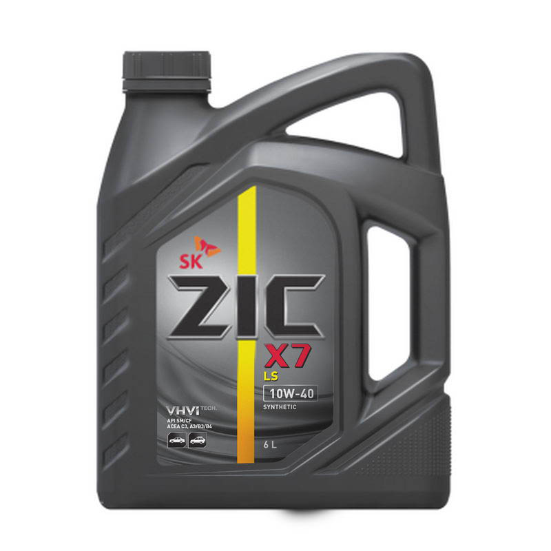 Масло моторное ZIC X7 LS 10W-40 SN/CF, синтетическое, 6л, 172620