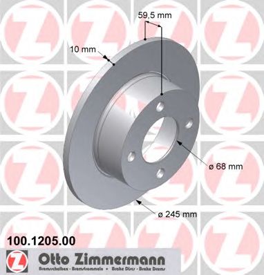 ZIMMERMANN 100120500 Тормозной диск
