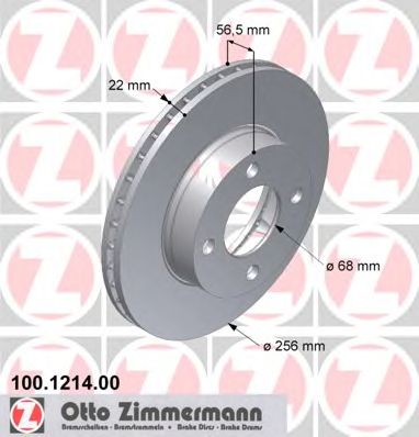 ZIMMERMANN 100121400 Тормозной диск