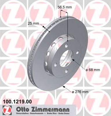 ZIMMERMANN 100121900 Тормозной диск