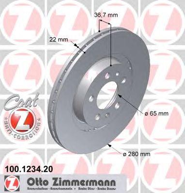 ZIMMERMANN 100123420 Тормозной диск