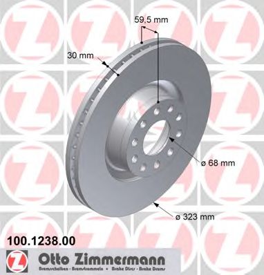 ZIMMERMANN 100123800 Тормозной диск