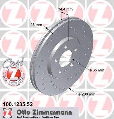 ZIMMERMANN 100124752 Тормозной диск