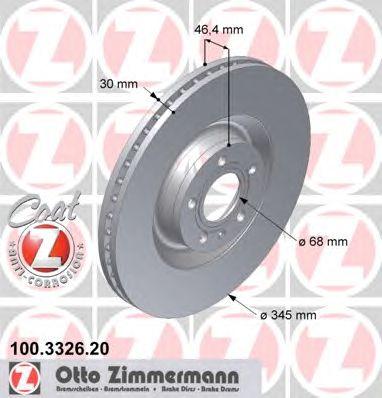 ZIMMERMANN 100332620 Тормозной диск