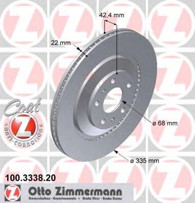 ZIMMERMANN 100333820 Тормозной диск