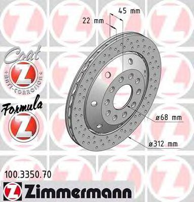 ZIMMERMANN 100335070 Тормозной диск