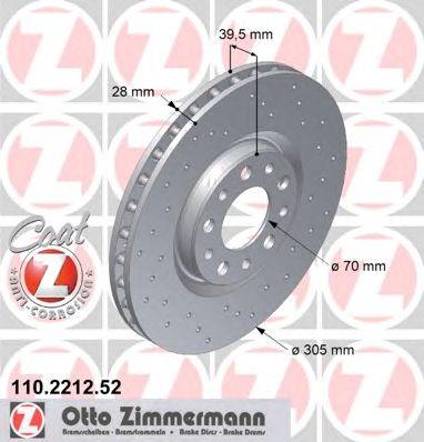 ZIMMERMANN 110221252 Тормозной диск