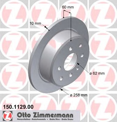 ZIMMERMANN 150112900 Тормозной диск