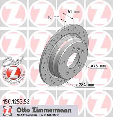 ZIMMERMANN 150125352 Тормозной диск