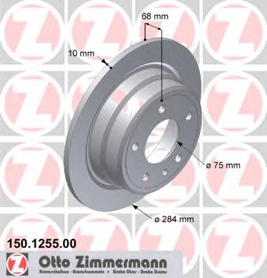 ZIMMERMANN 150125500 Тормозной диск