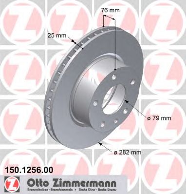 ZIMMERMANN 150125600 Тормозной диск