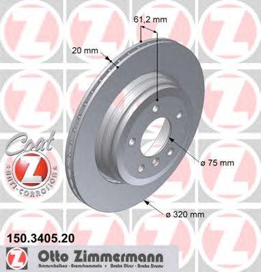 ZIMMERMANN 150340520 Тормозной диск