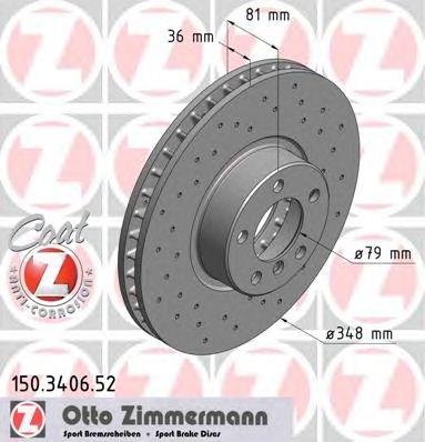 ZIMMERMANN 150340652 Тормозной диск