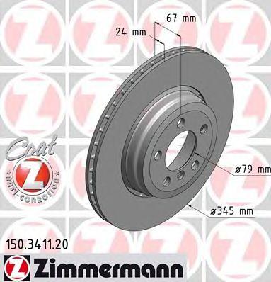 ZIMMERMANN 150341120 Тормозной диск