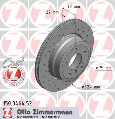 ZIMMERMANN 150346452 Тормозной диск