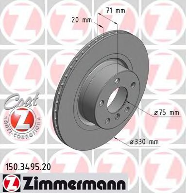 ZIMMERMANN 150349520 Тормозной диск
