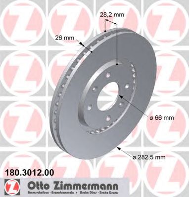ZIMMERMANN 180301200 Тормозной диск