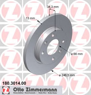 ZIMMERMANN 180301400 Тормозной диск