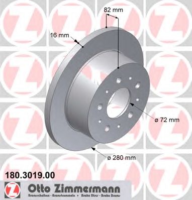 ZIMMERMANN 180301900 Тормозной диск