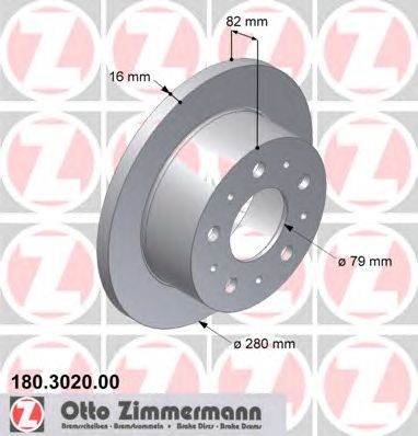 ZIMMERMANN 180302000 Тормозной диск