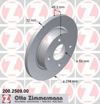 ZIMMERMANN 200250900 Тормозной диск