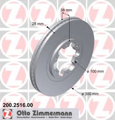 ZIMMERMANN 200251600 Тормозной диск