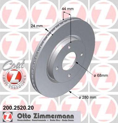 ZIMMERMANN 200252020 Тормозной диск