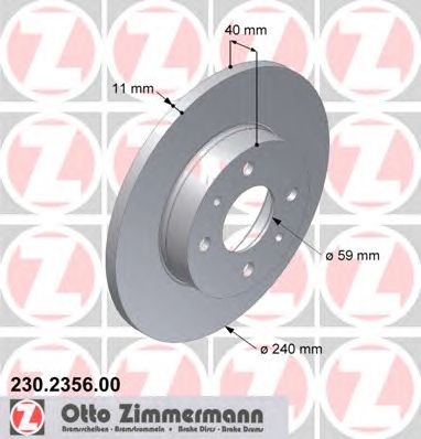 ZIMMERMANN 230235600 Тормозной диск