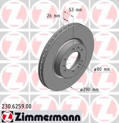 ZIMMERMANN 230625900 Тормозной диск