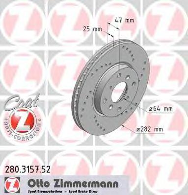 ZIMMERMANN 280315752 Тормозной диск