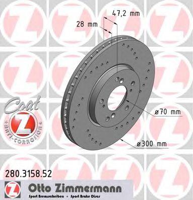 ZIMMERMANN 280315852 Тормозной диск
