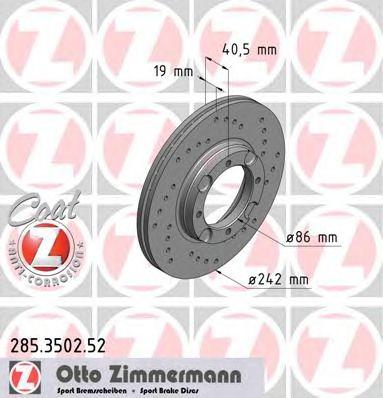ZIMMERMANN 285350252 Тормозной диск