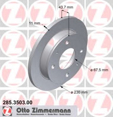 ZIMMERMANN 285350300 Тормозной диск