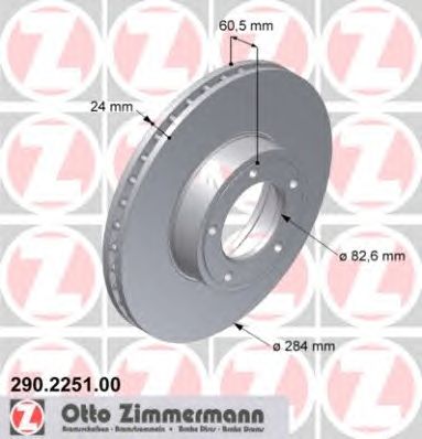 ZIMMERMANN 290225100 Тормозной диск