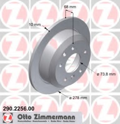 ZIMMERMANN 290225600 Тормозной диск